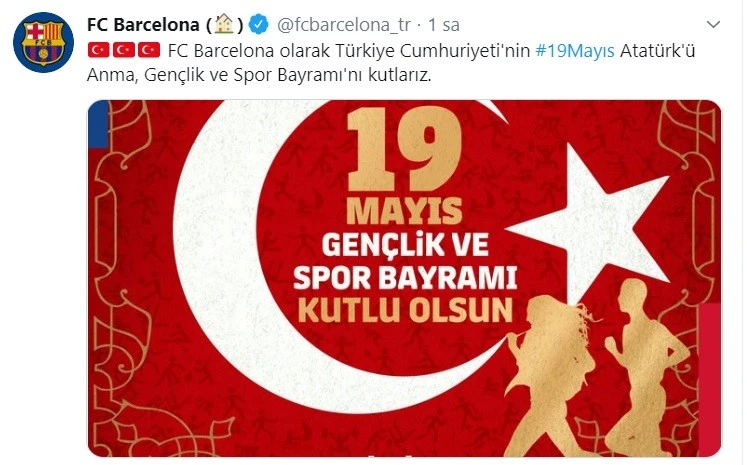 Barcelona, 19 mayıs atatürk'ü anma, gençlik ve spor bayramı'nı kutladı