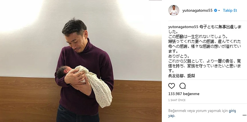 Galatasaraylı futbolcu Nagatomo baba oldu