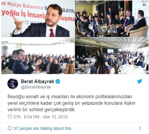 Hazine ve Maliye Bakanı Berat Albayrak'tan esnaf ve iş insanlarıyla verimli sohbet