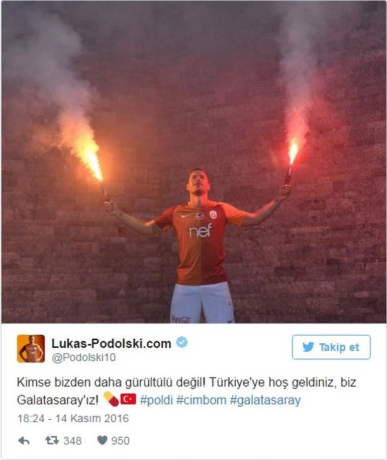 Lukas Podolski'den Fenerbahçe derbisi öncesi mesaj