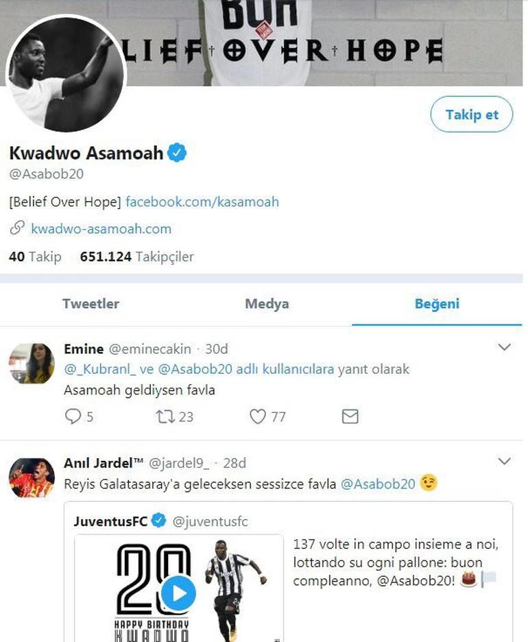 Kwadwo Asamoah'tan Galatasaray'a yeşil ışık: Sosyal medya hamlesi heyecanlandırdı