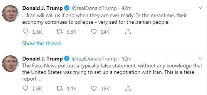 Trump: İran hazır olduğunda bizi arayacak