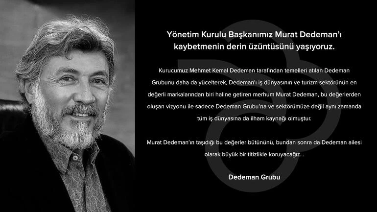 Ünlü iş adamı Murat Dedeman hayatını kaybetti