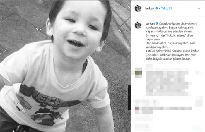 Tarkan'dan "Eymen" mesajı