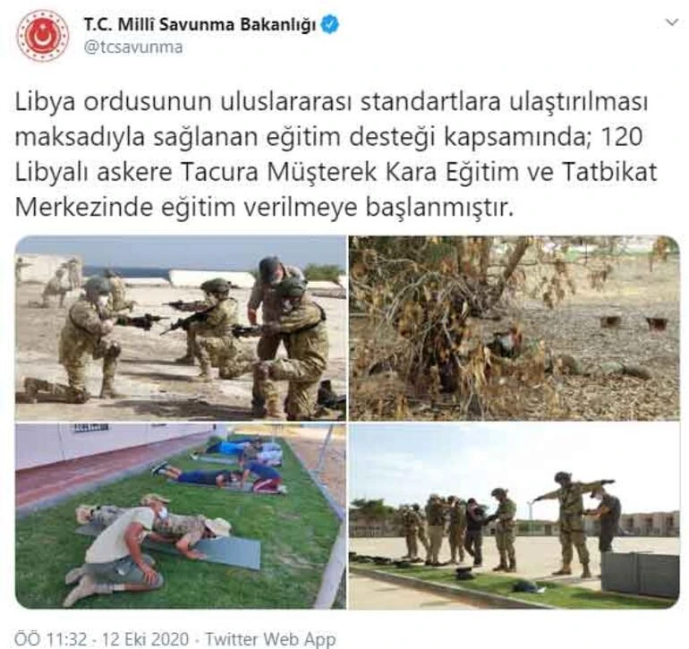 Milli Savunma Bakanlığı duyurdu: 120 Libyalı askere eğitim süreci başladı