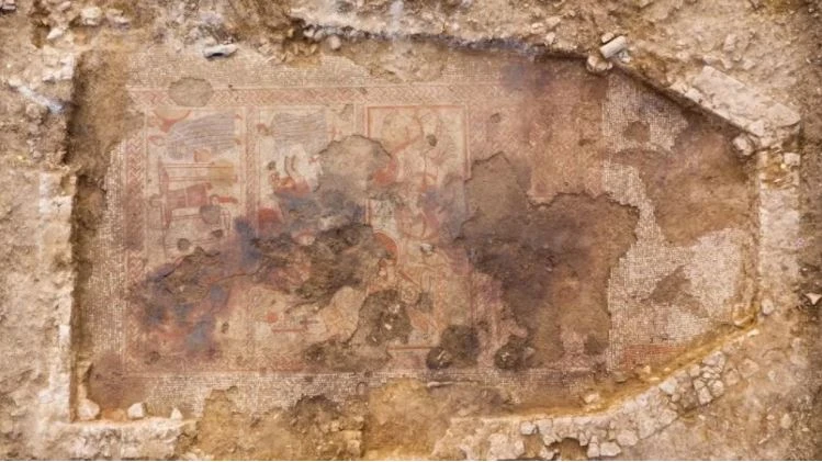 Dünyada eşi benzeri yok: Çiftlikte yürürken dev Roma mozaiği buldu