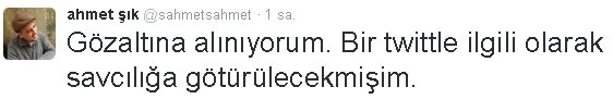 Gazeteci Ahmet Şık, sosyal medya paylaşımları nedeniyle yeniden gözaltına alındı