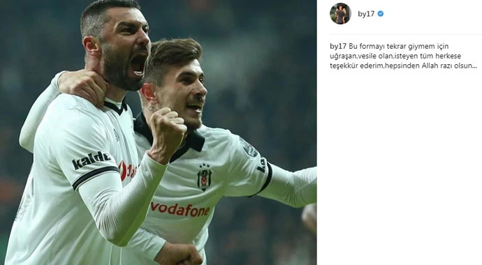 Burak Yılmaz Beşiktaş'ta gol sevinci yaşıyor.