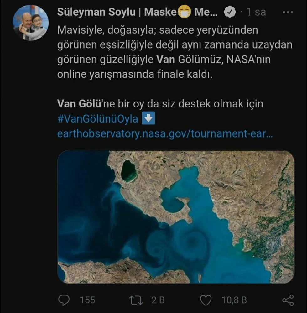 Van Gölü’ne oy yağmuru: NASA’nın sitesi çöktü
