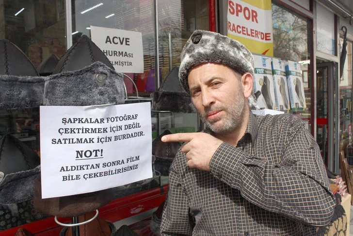 Kayserili esnaftan ilginç uyarı yazısı