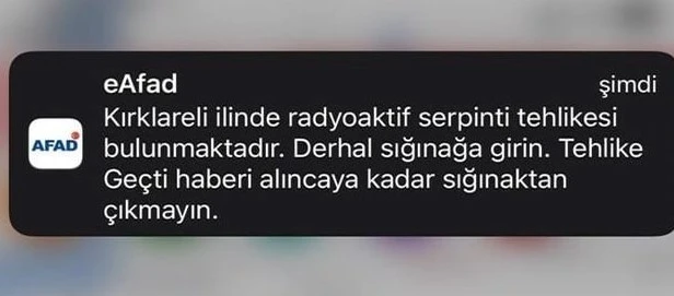 'Sığınaklara girin ve çıkmayın' mesajı Kırklareli'ni ayağa kaldırdı