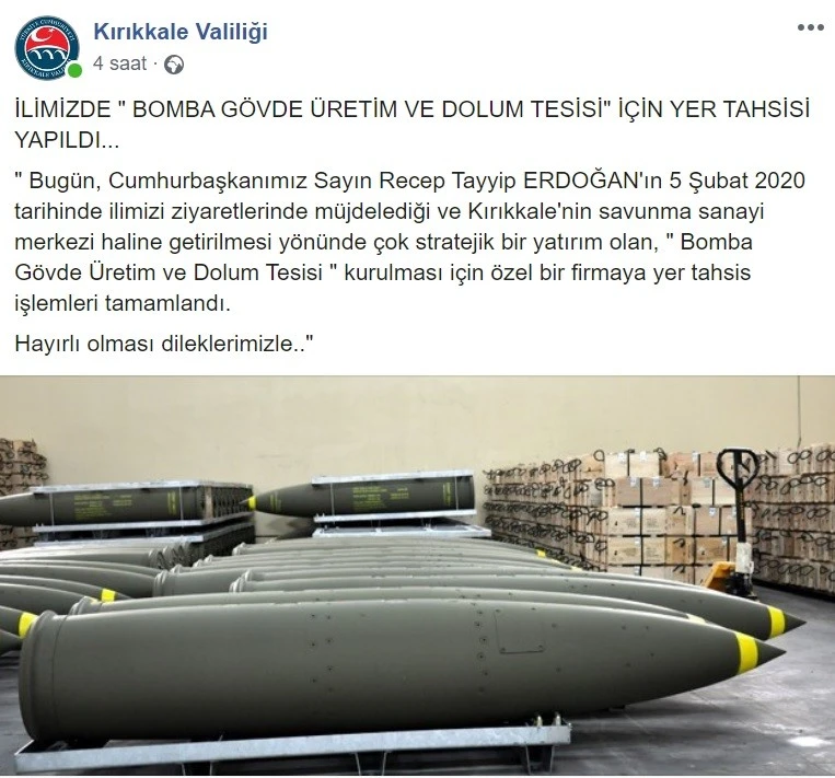 Bomba Üretim Tesisi