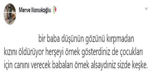 Babasının öldürdüğü genç kızın paylaşımı dikkat çekti