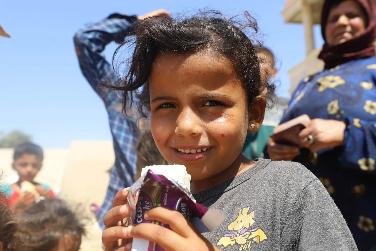 Suriyeli çocukların dondurma sevinci