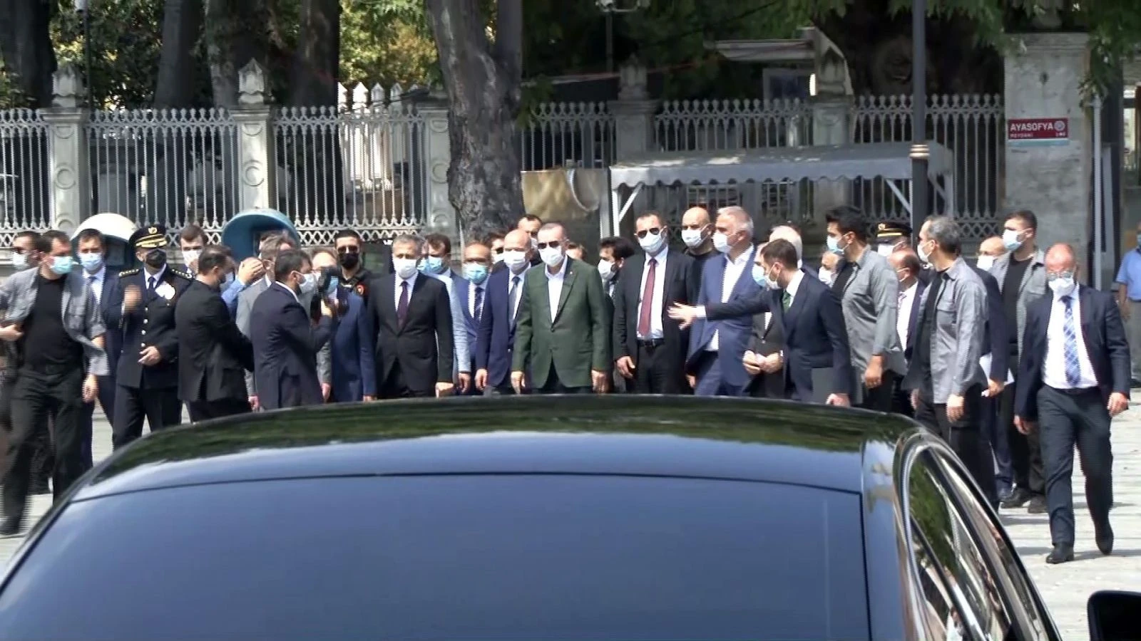 Cumhurbaşkanı Erdoğan Ayasofya Camii'nde incelemelerde bulundu