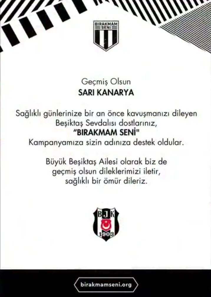Beşiktaş'tan Fenerbahçe'ye 'Geçmiş olsun' sertifikası!