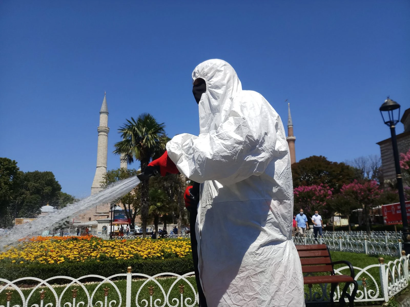 Ayasofya bayram namazına hazırlanıyor