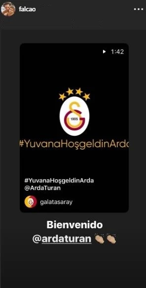 Arda Turan ve Falcao'nun Galatasaray'daki buluşması
