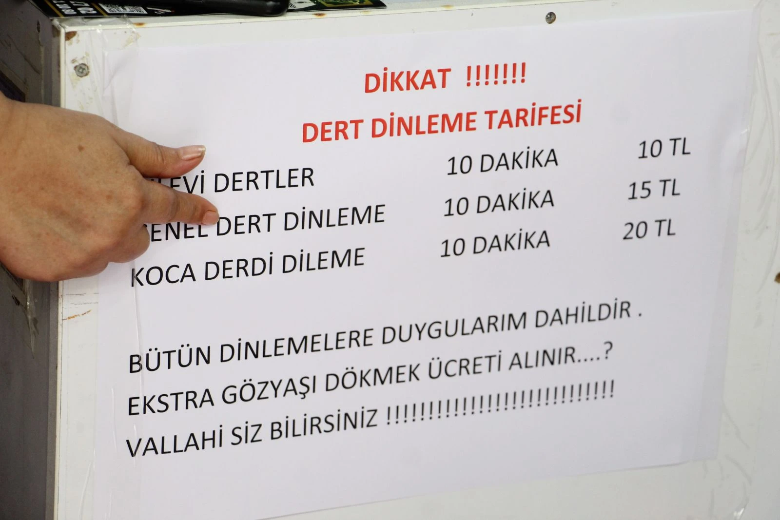 Dert dinlemekten bıkan kadın esnafın 'Dert tarifesi'
