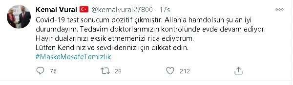 Akrabalarını korona nedeniyle kaybeden başkanın testi pozitif çıktı
