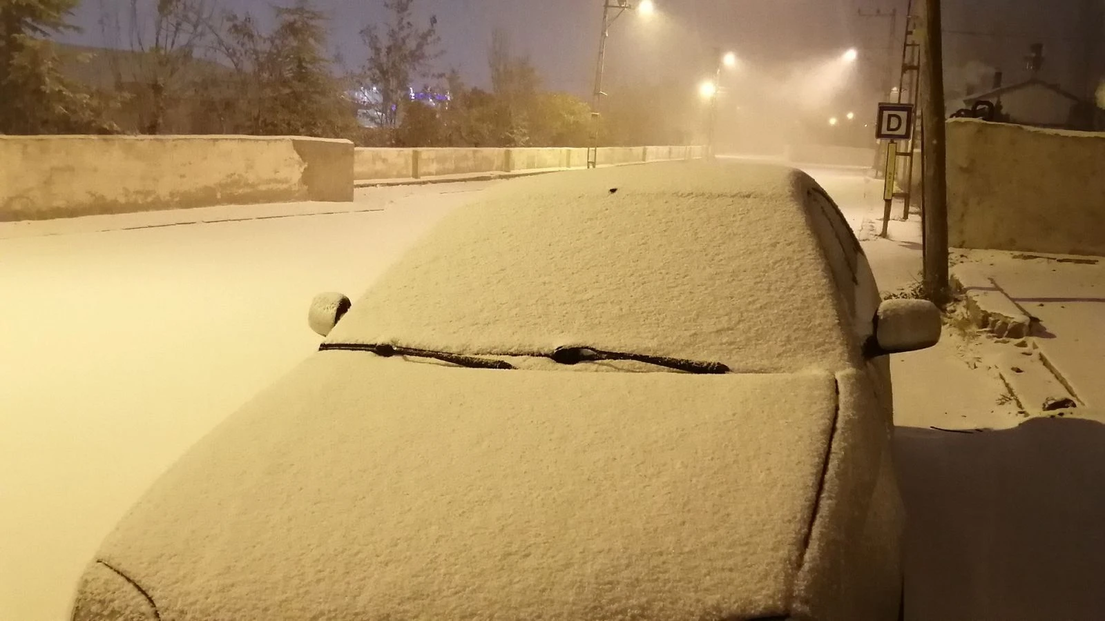 Van merkeze mevsimin ilk karı yağdı