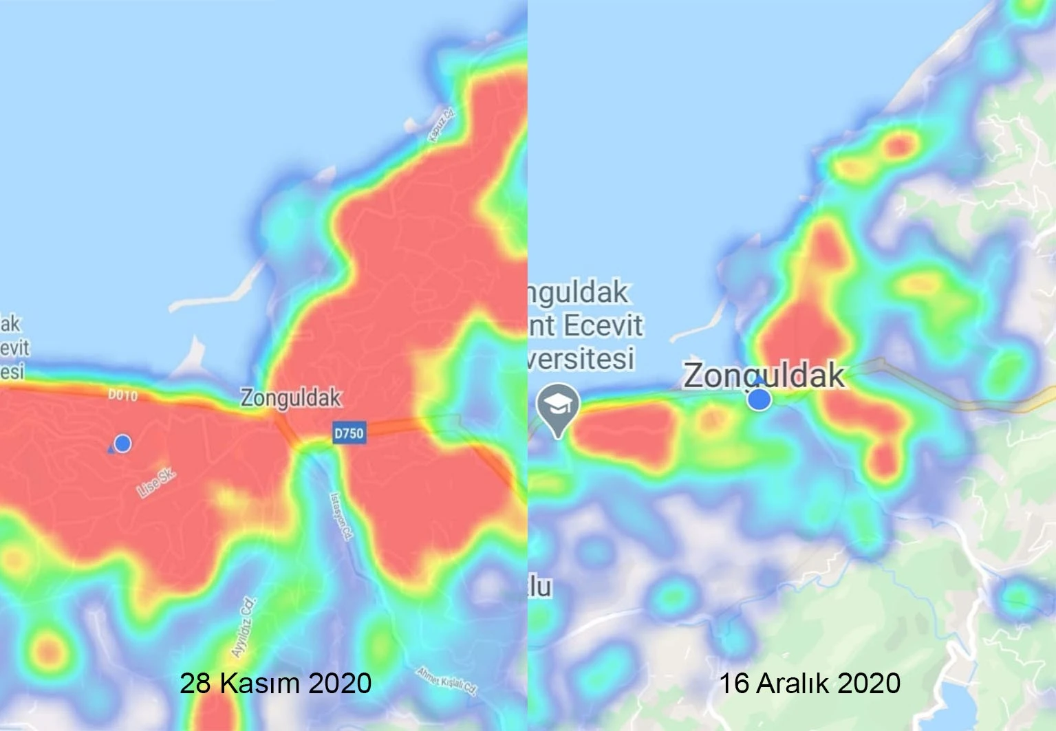 Zonguldak'ta harita normale dönüyor