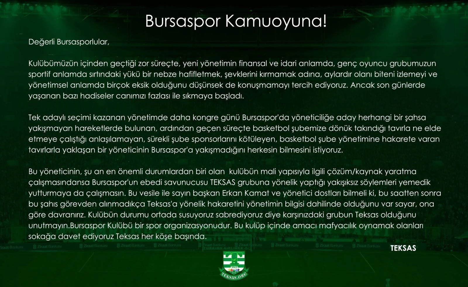 Teksas’tan çok sert açıklama