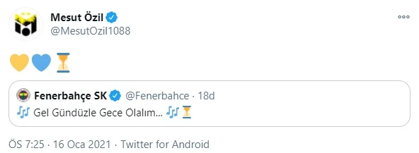 Mesut Özil'den Fenerbahçe paylaşımı