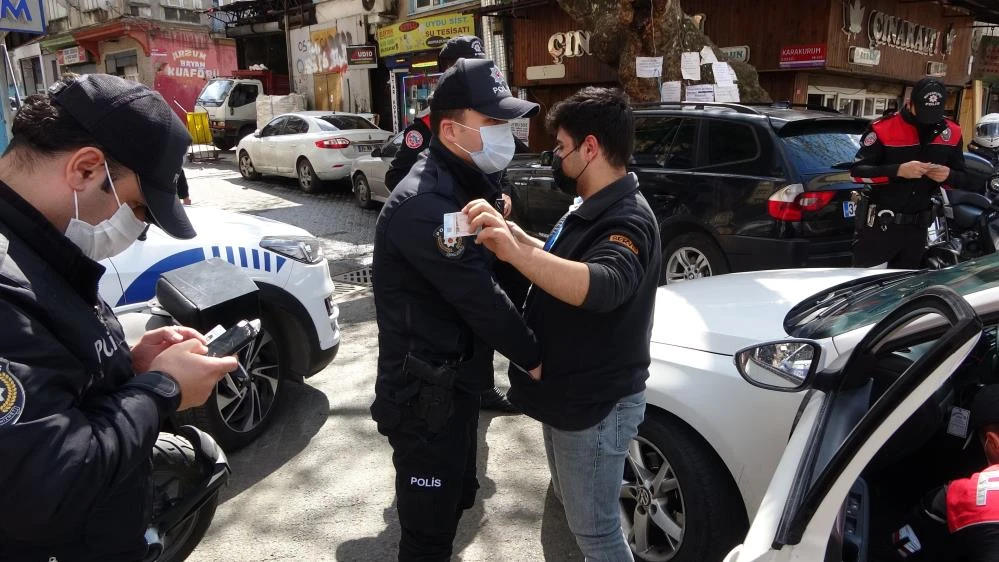 Maske takmayan çok sayıda kişiye ceza kesildi