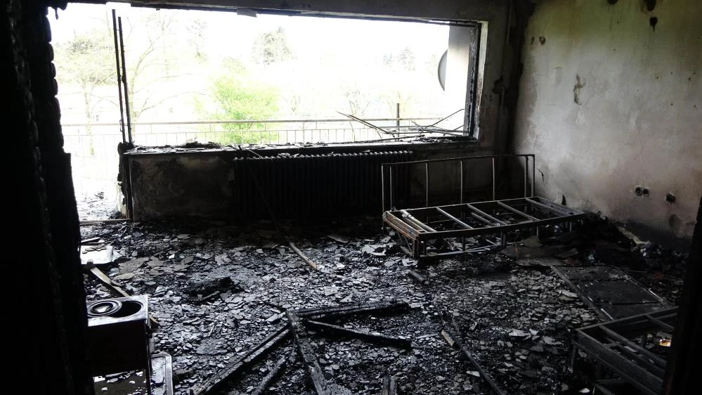 1.5 yaşındaki çocuğu yangında ölümden kurtardı