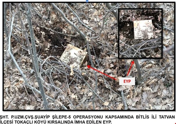 Bitlis'te terör örgütüne ait EYP imha edildi