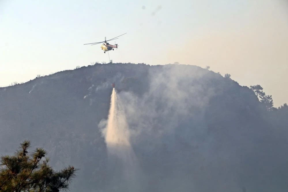 Turizm merkezinde çıkan yangında büyük facia önlendi
