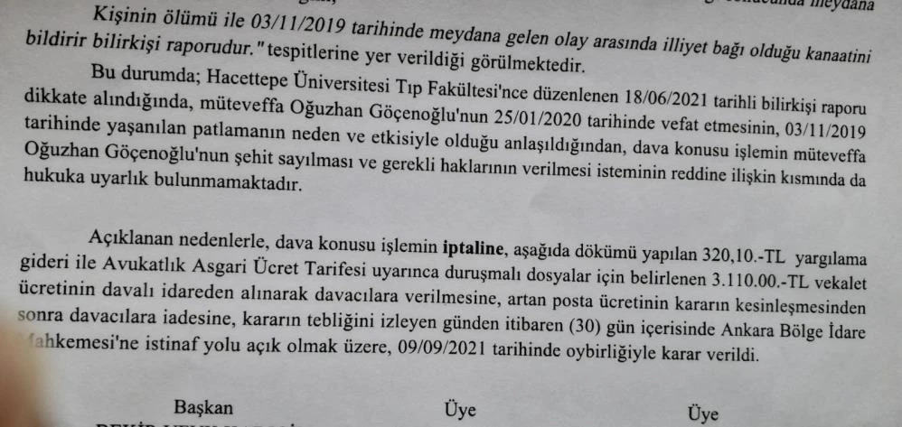 Barış Pınarı'nda hayatını kaybeden askere 19 ay sonra 'şehitlik' unvanı