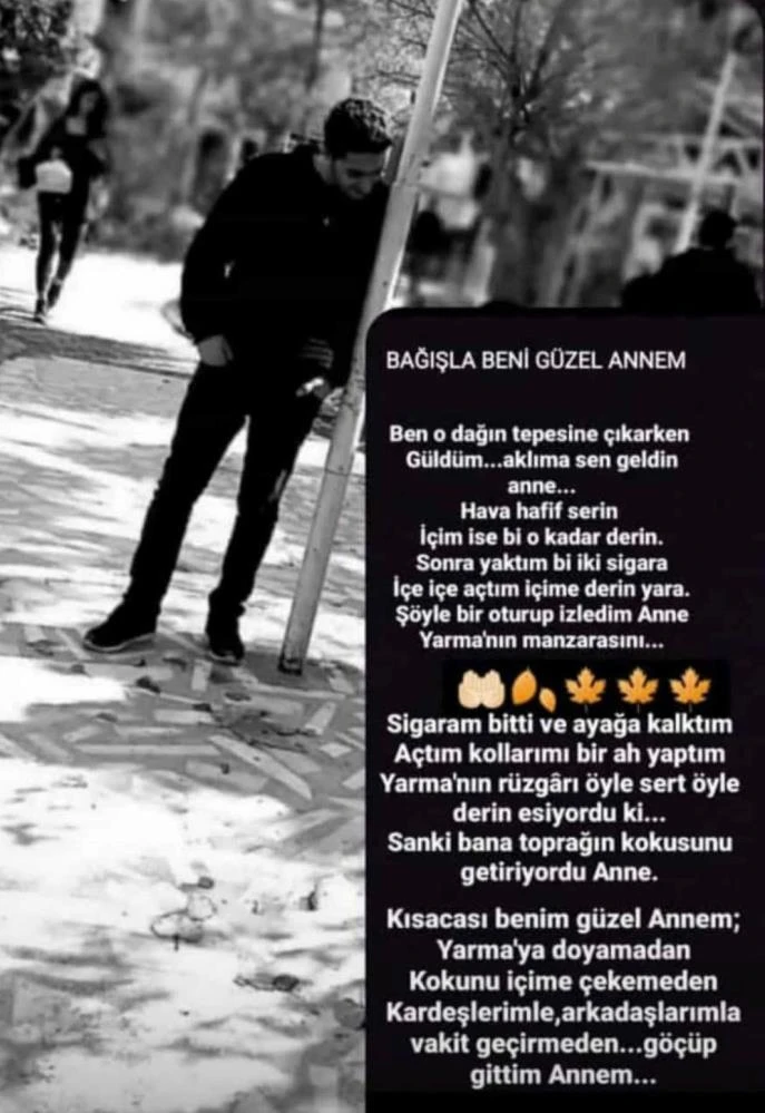 Arkadaşlarına mesaj yazdıktan sonra hayatına son verdi
