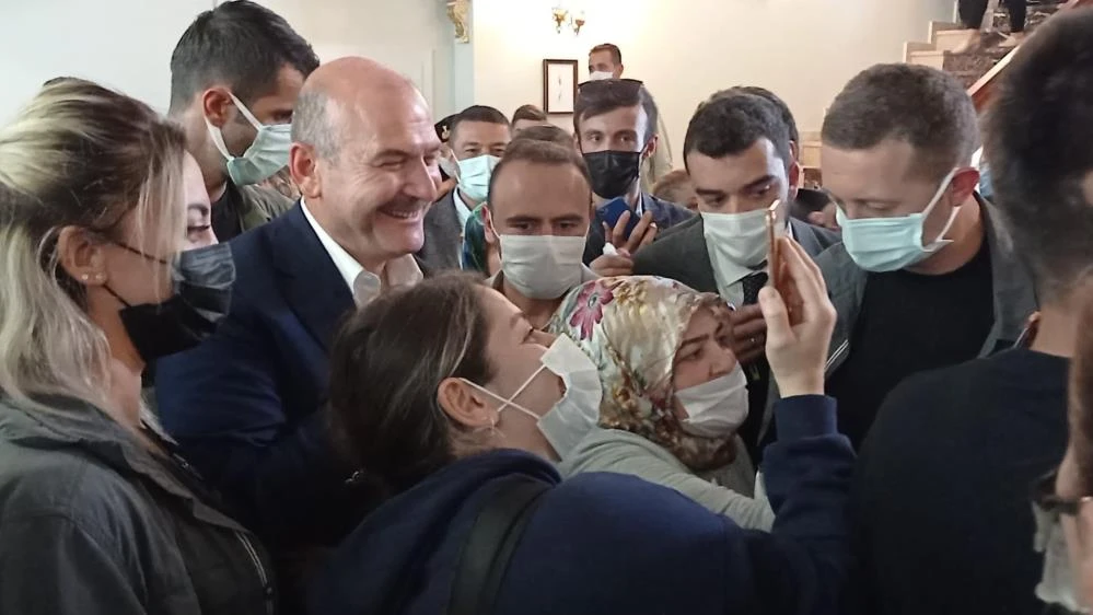 Sivas'ta Bakan Soylu'ya coşkulu karşılama