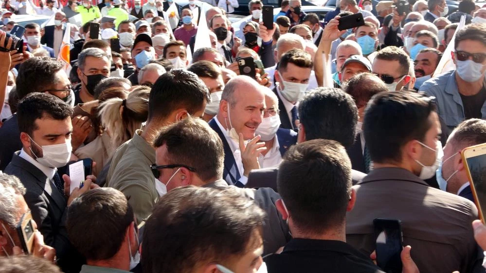 Sivas'ta Bakan Soylu'ya coşkulu karşılama