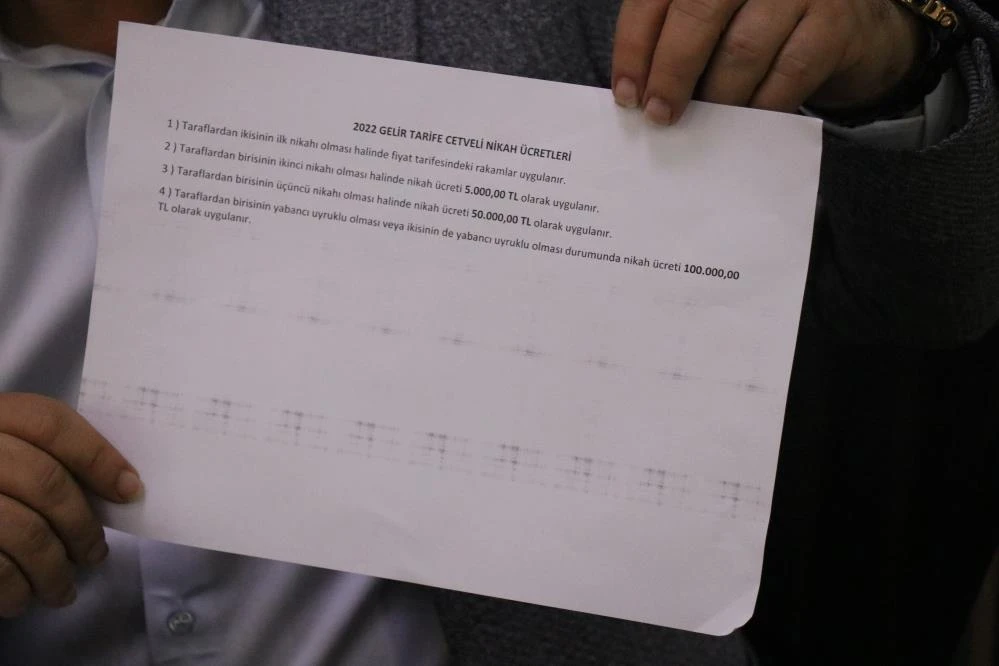 Bolu Belediyesi'nden tartışılacak bir karar daha: Nikah ücretlerine zam