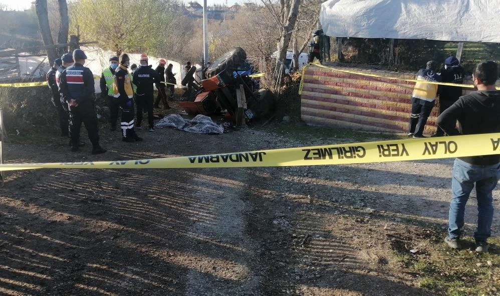 Traktör kazasında karı koca hayatını kaybetti