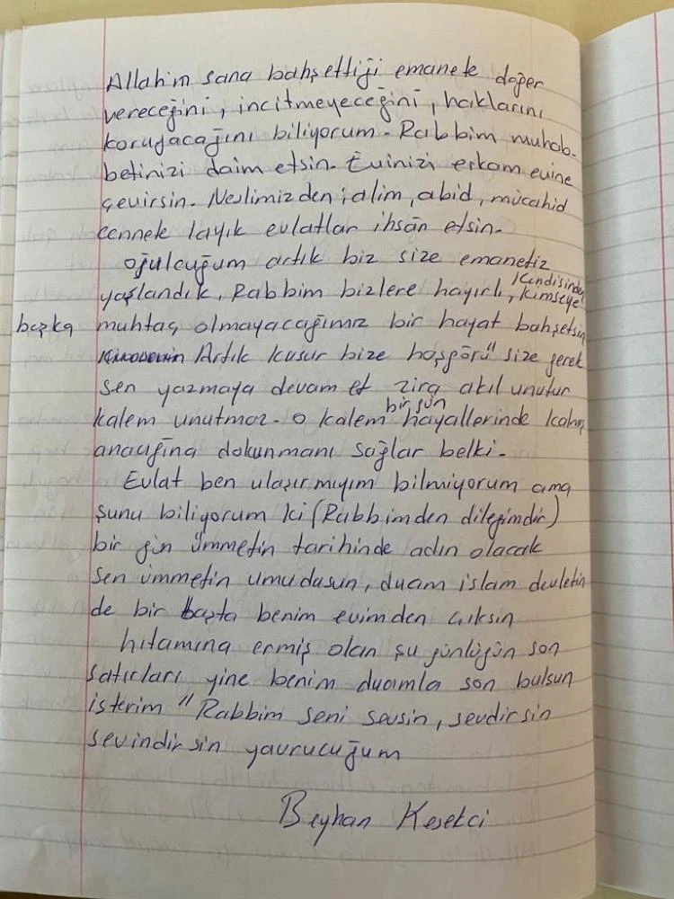 BAYKAR mühendisi Tarık Kesekci'nin annesinin notu herkesi gözyaşlarına boğdu