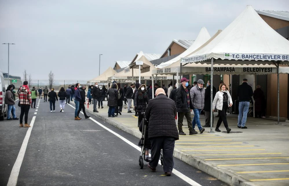 İstanbul’da omicron yoğunluğu havadan görüntülendi