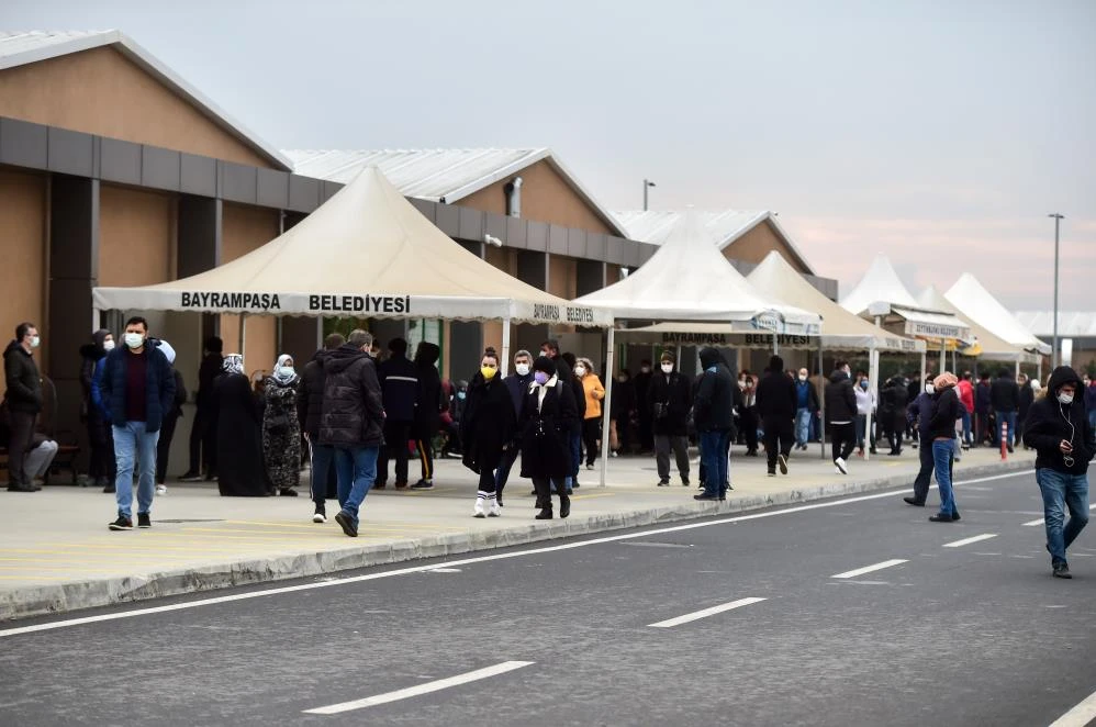 İstanbul’da omicron yoğunluğu havadan görüntülendi