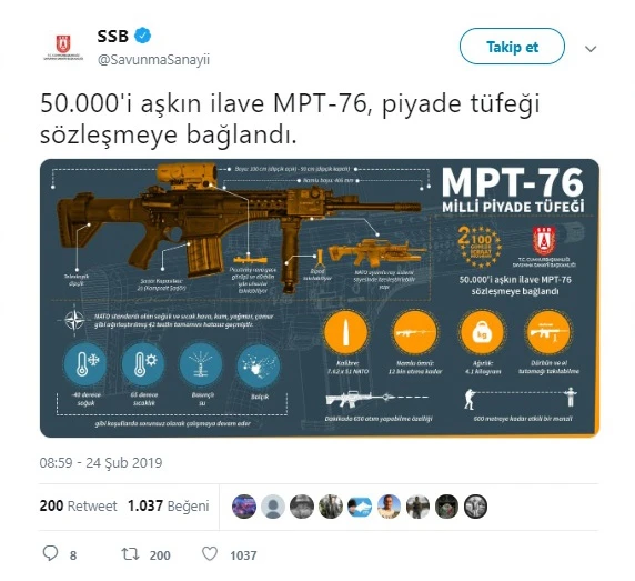 Milli Piyade Tüfeği NATO testlerini başarıyla geçti! 50 bin adet üretilecek