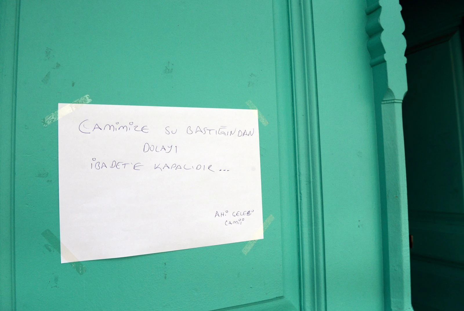 Sağanağın vurduğu tarihi camide tadilat başladı