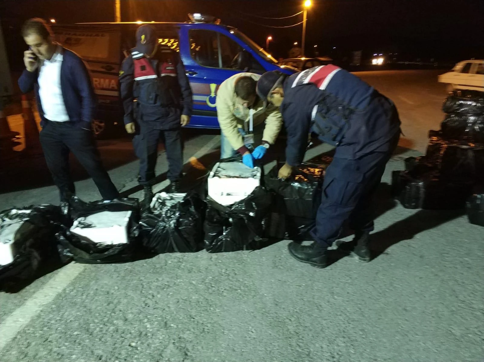 Otobüs bagajında yakalandı! 1,5 tonun hepsi imha edildi