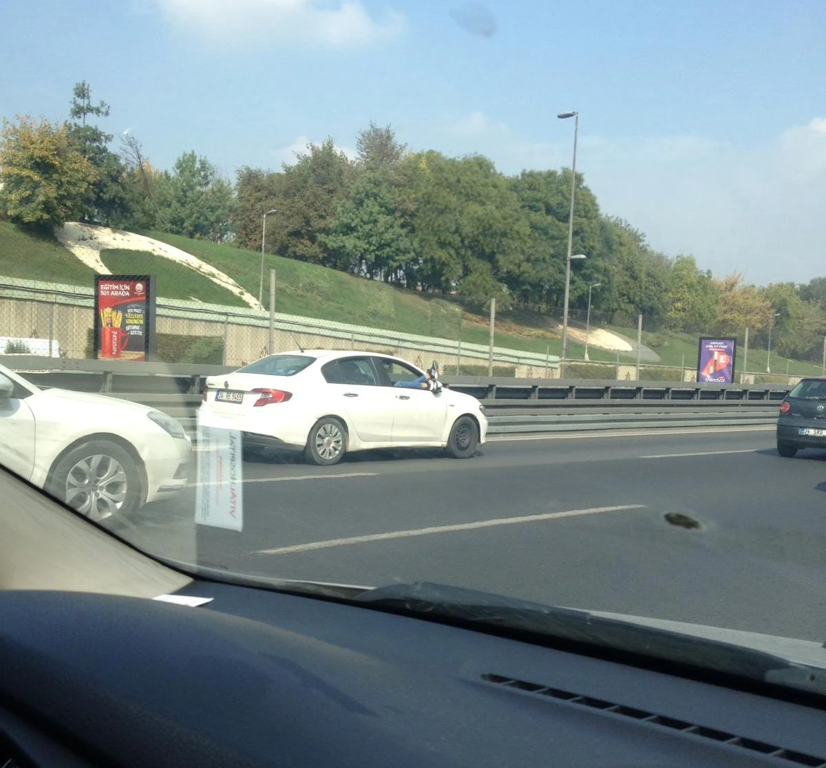 E-5 karayolunda şoke eden görüntü