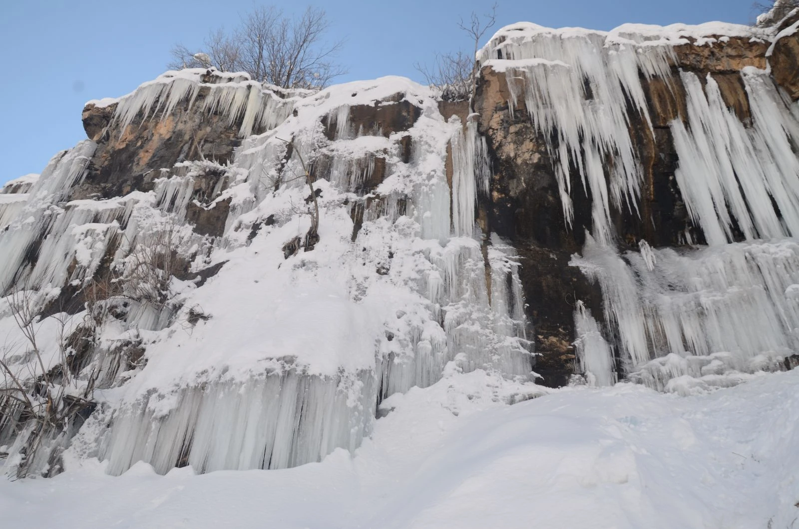 Beytüşşebap eksi 20'yi gördü, şelaleler dondu
