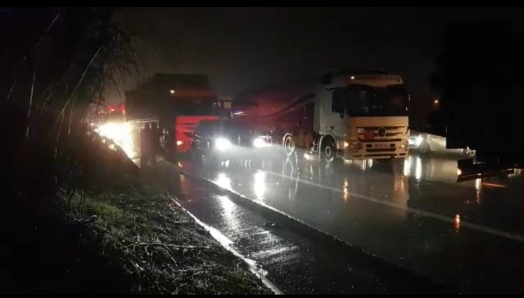 TEM otoyolunda İstanbul istikametini kilitleyen kaza