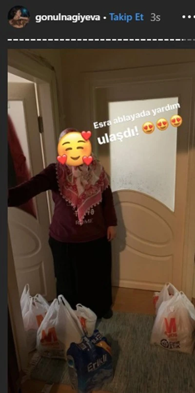 Ünlü oyuncu evden çıkamayan yaşlılara yardım etti