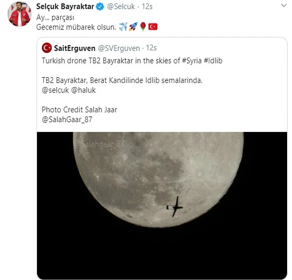 Yerli İHA ve dolunay