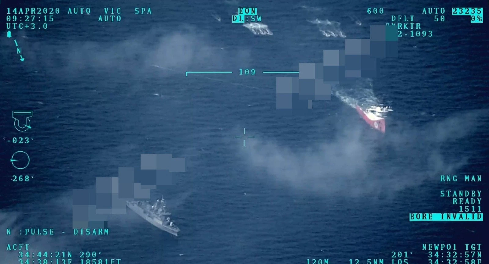 Milli Savunma Bakanlığı, Barbaros fırkateyninin İHA ile çekilen görüntüsünü paylaştı